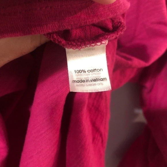 Lane Bryant size  14/16 pink fringe collar cool and casual cotton slub top - Picture 4 of 11